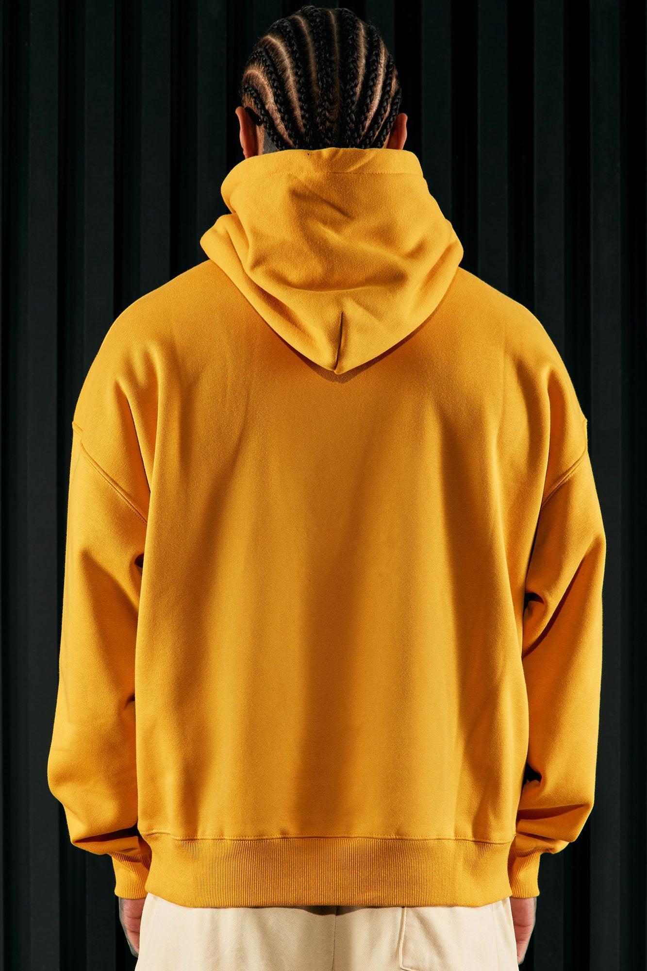 Tyson Oversized Heavyweight Hoodie - Mustard Product Image