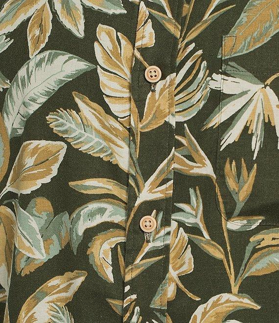 Rowm's Outsider's Oasis Short Sleeve Palm Print Shirt Product Image