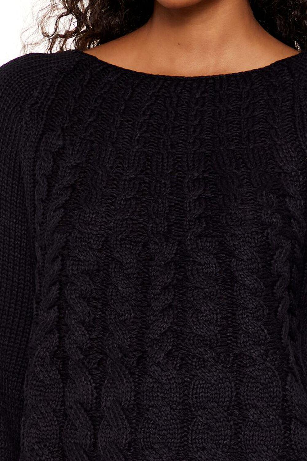 Cable Knit Round Neck Sweater | Forever 21 Product Image