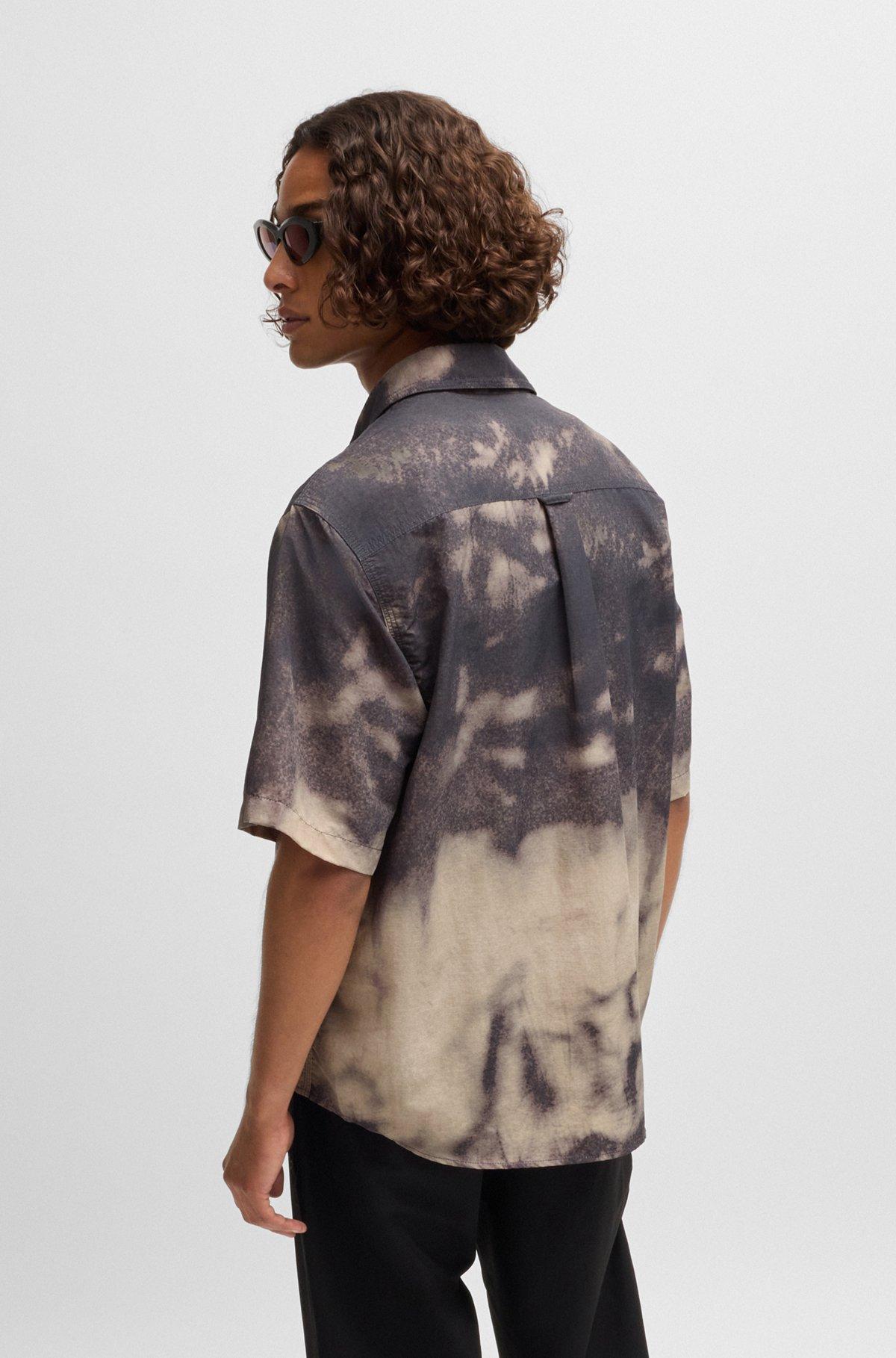 Oversize-fit shirt with tie-dye print Product Image