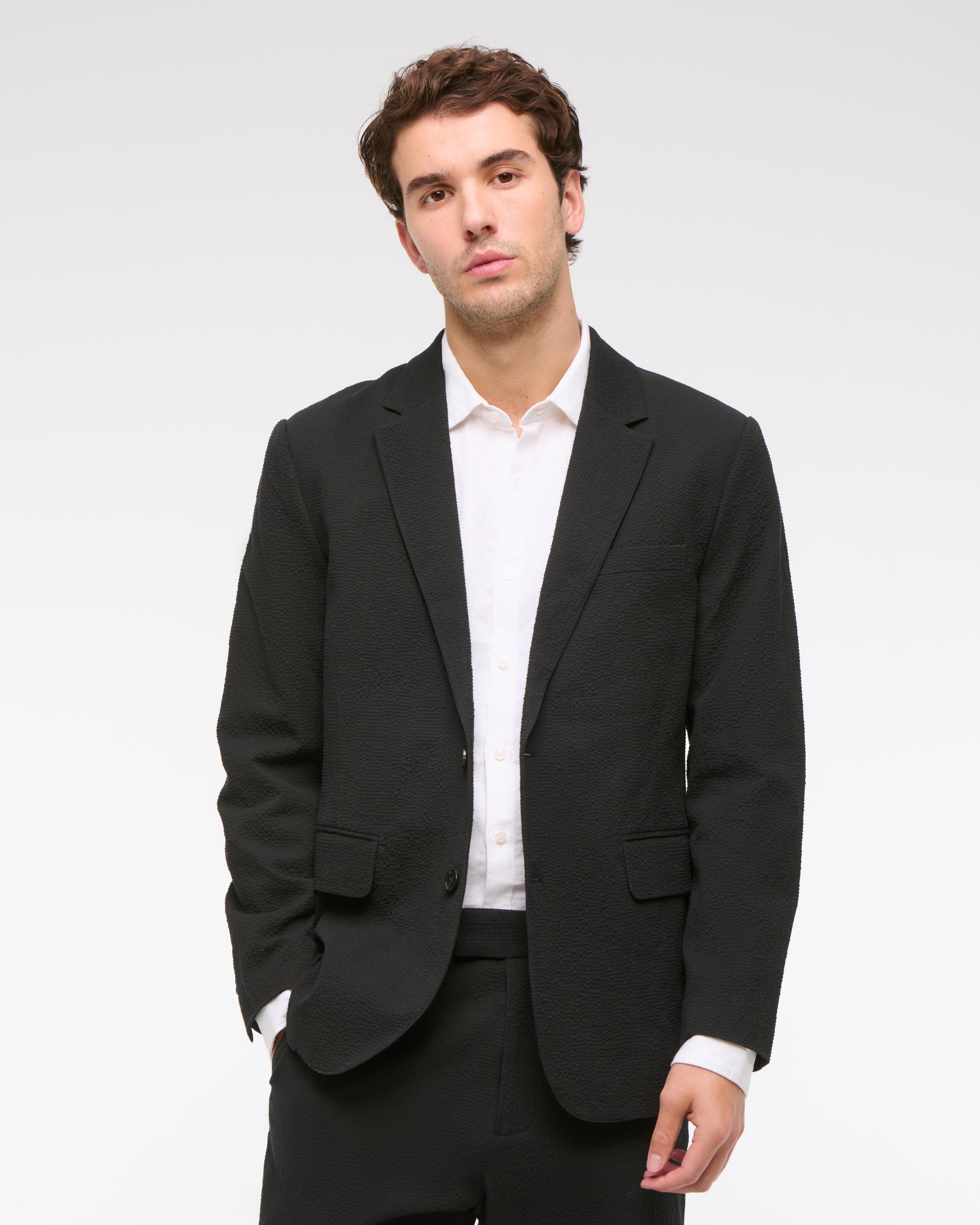 The A&F Collins Tailored Classic Seersucker Blazer Product Image