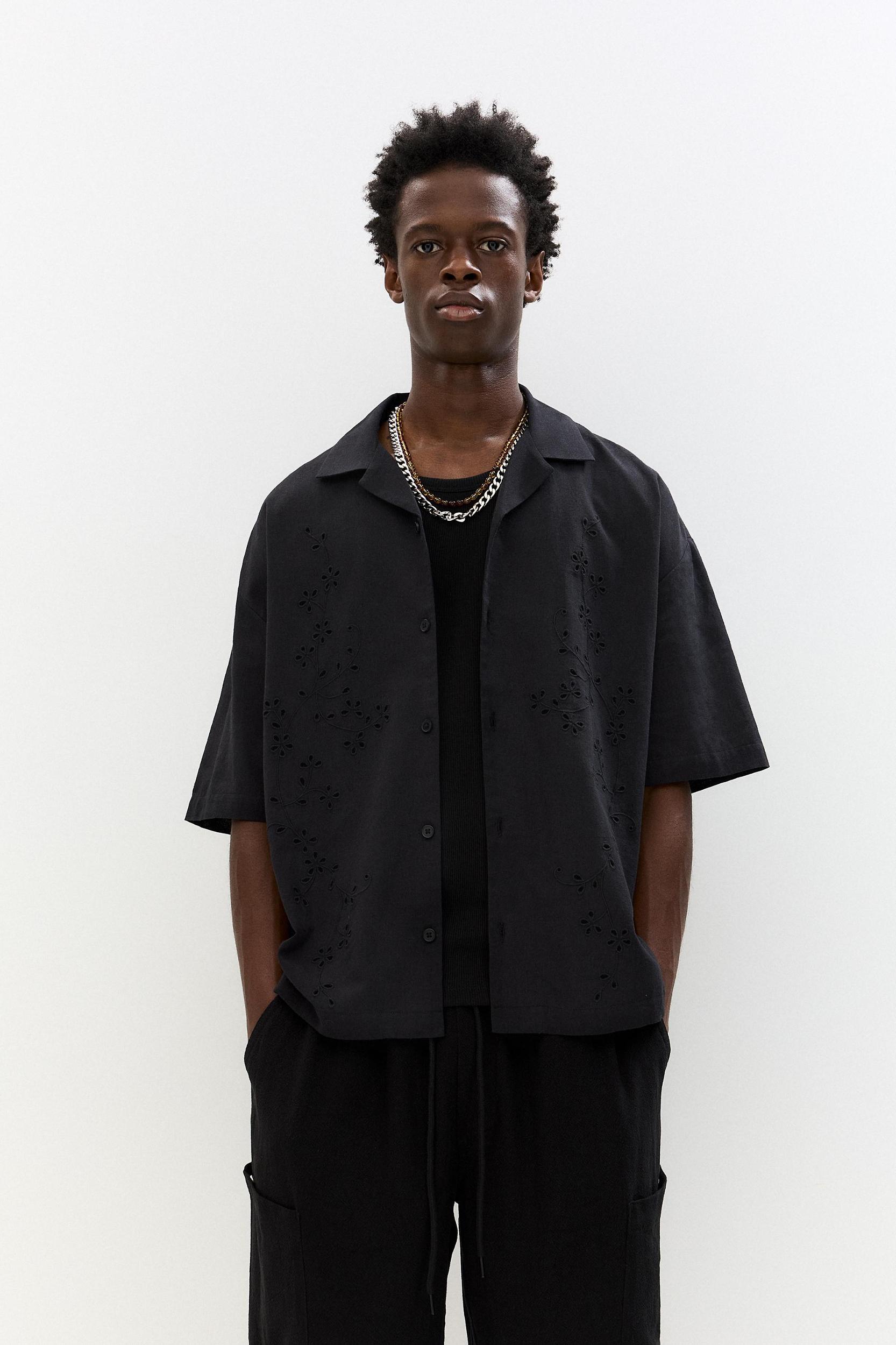 Shirt with floral embroidery Product Image