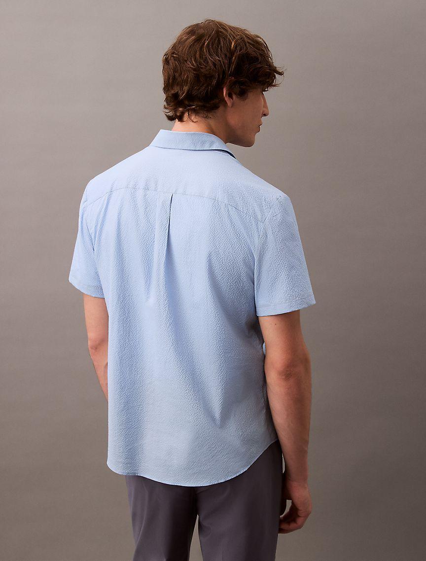 Solid Seersucker Classic Button-Down Shirt Product Image
