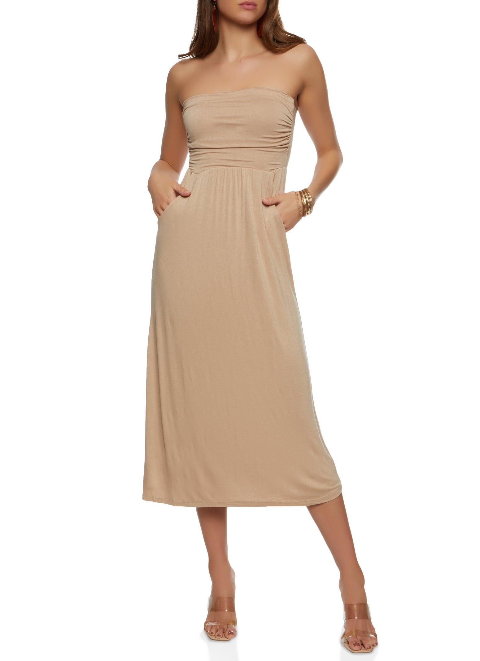 Womens Strapless Maxi Dress Product Image