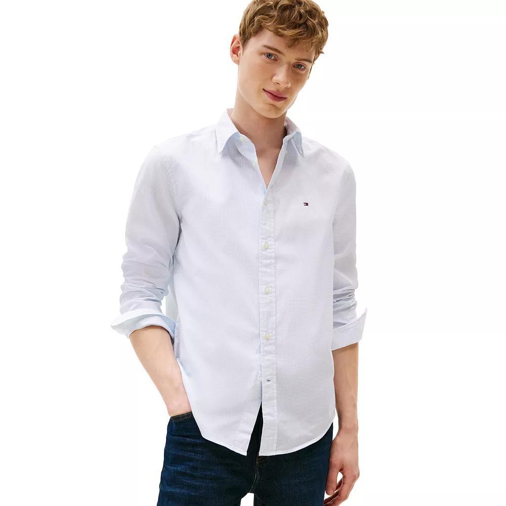 Men's Tommy Hilfiger Woven Long Sleeve Button Down Shirt,  Product Image