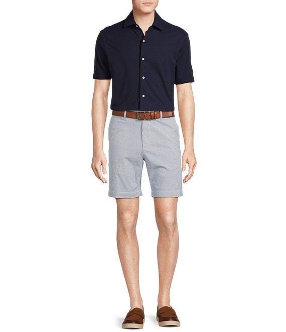 Cremieux Blue Label Seersucker Stripe Madison Classic Fit 8#double; Inseam Shorts Product Image