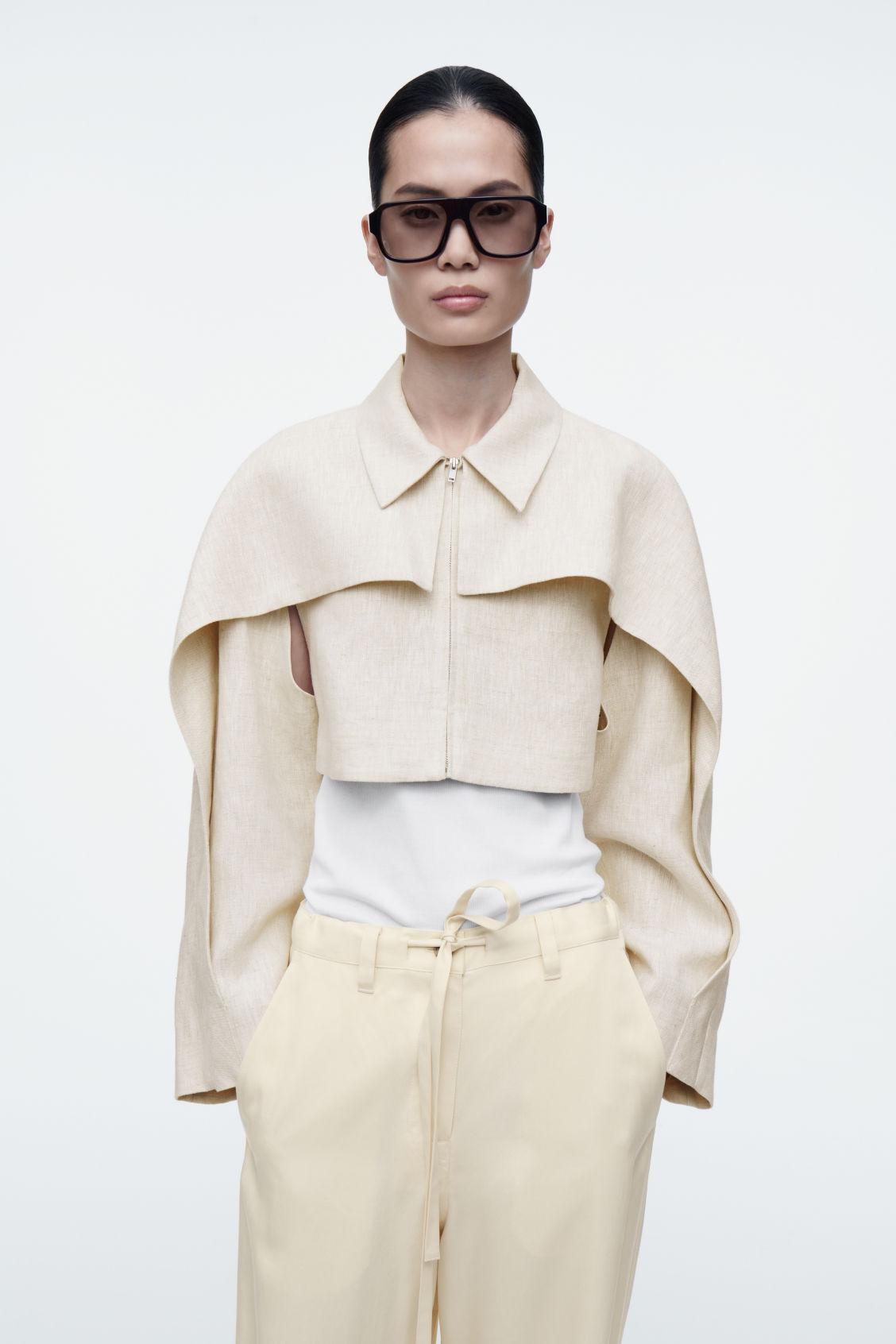 CROPPED LINEN JACKET Product Image