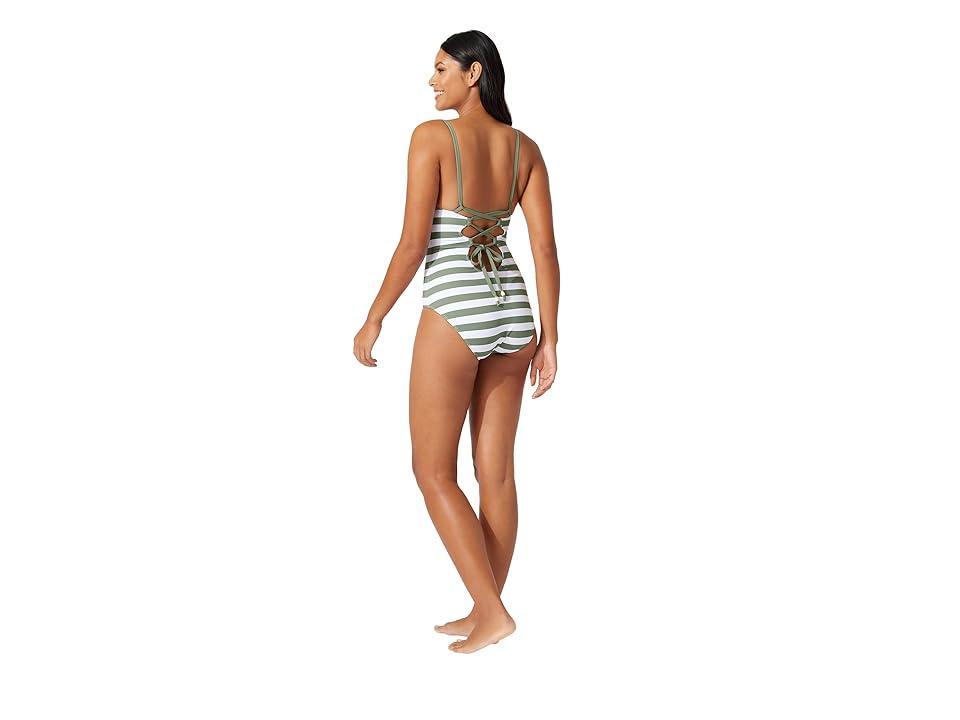 Tommy Bahama Paradise Fronds Reversible Mailot One-Piece (Light Swimming Pool Reversible) Women's Swimsuits One Piece Product Image