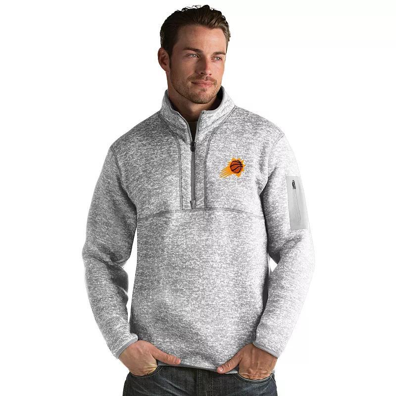 Mens Antigua New York Knicks Fortune Pullover Light Gray Grey Product Image