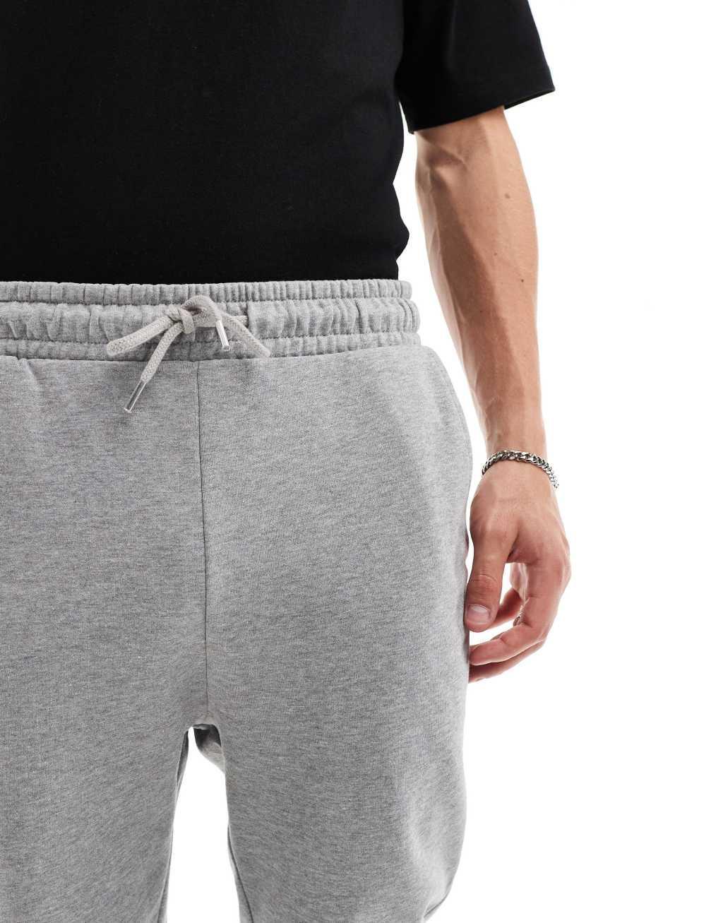 ASOS DESIGN essential skinny sweatpants in heather gray Product Image