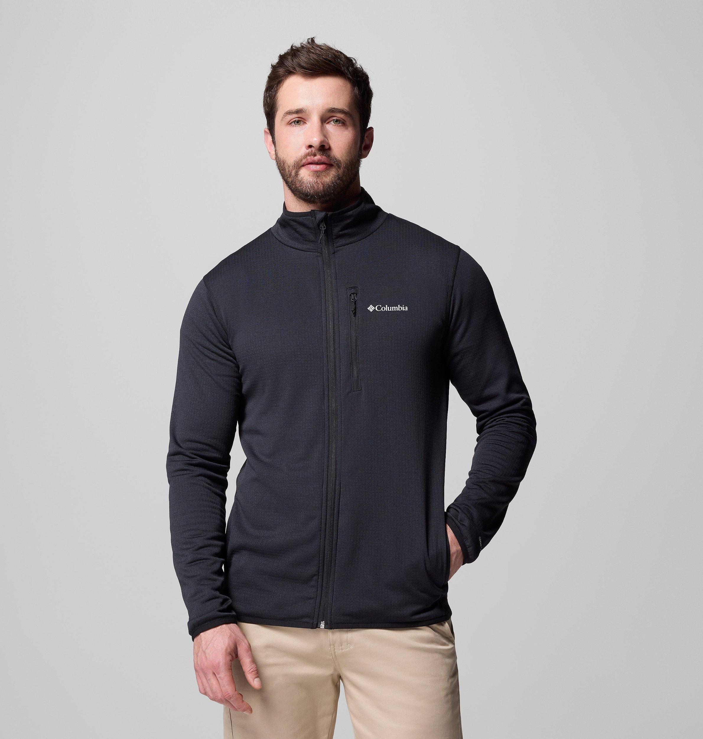 Columbia Mens Essential Hike Grid Fleece Full Zip Jacket- Product Image