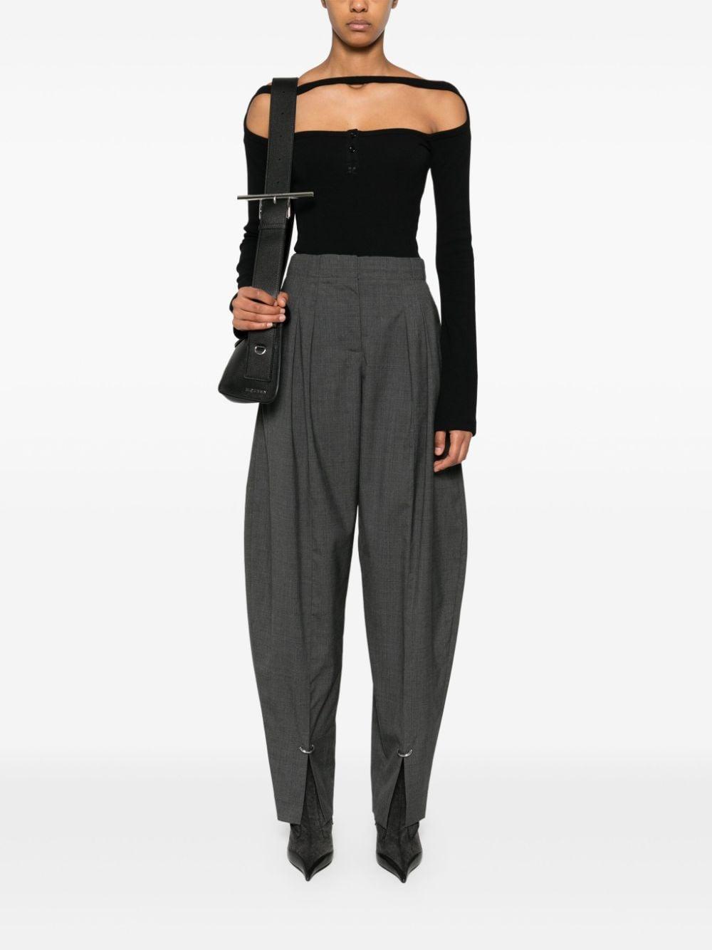 MUGLER Pierced Tailored Trousers In 8026 Grigio Product Image