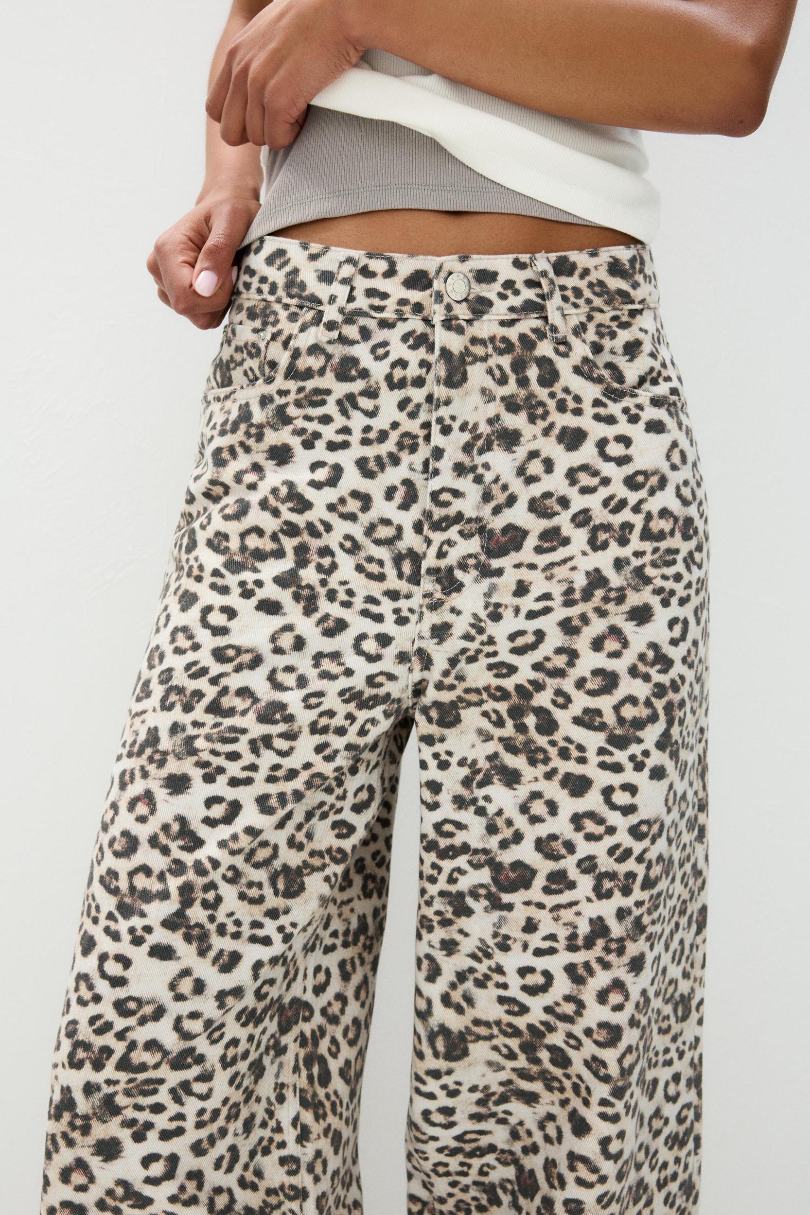 STWD leopard print baggy jeans Product Image