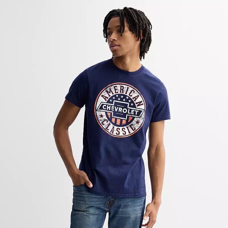 Mens Chevrolet American Classic Tee Denim Grey Product Image