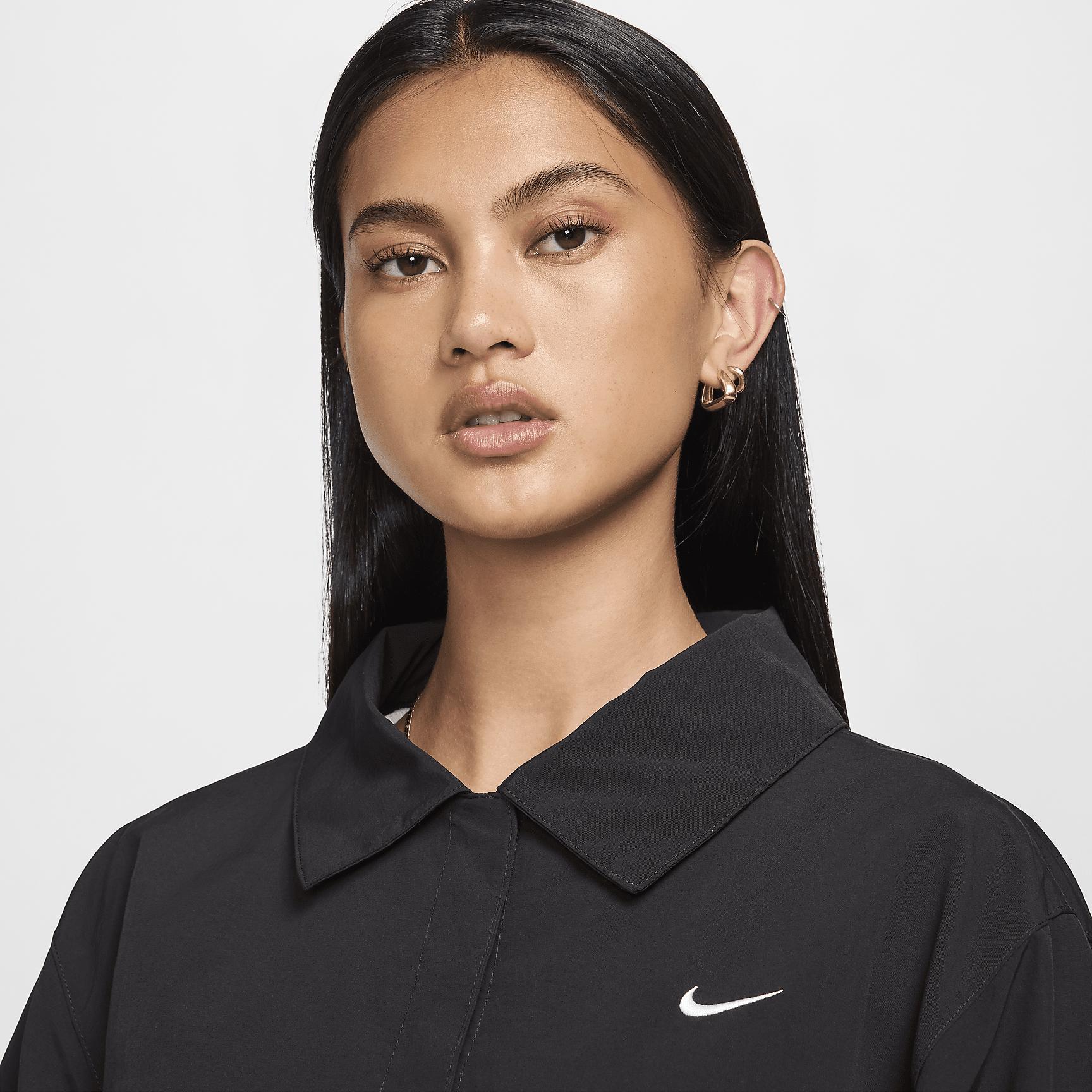 Womens Nike Sportswear Essential Oversized UV Woven Coaches Jacket | FV7560-010 Product Image