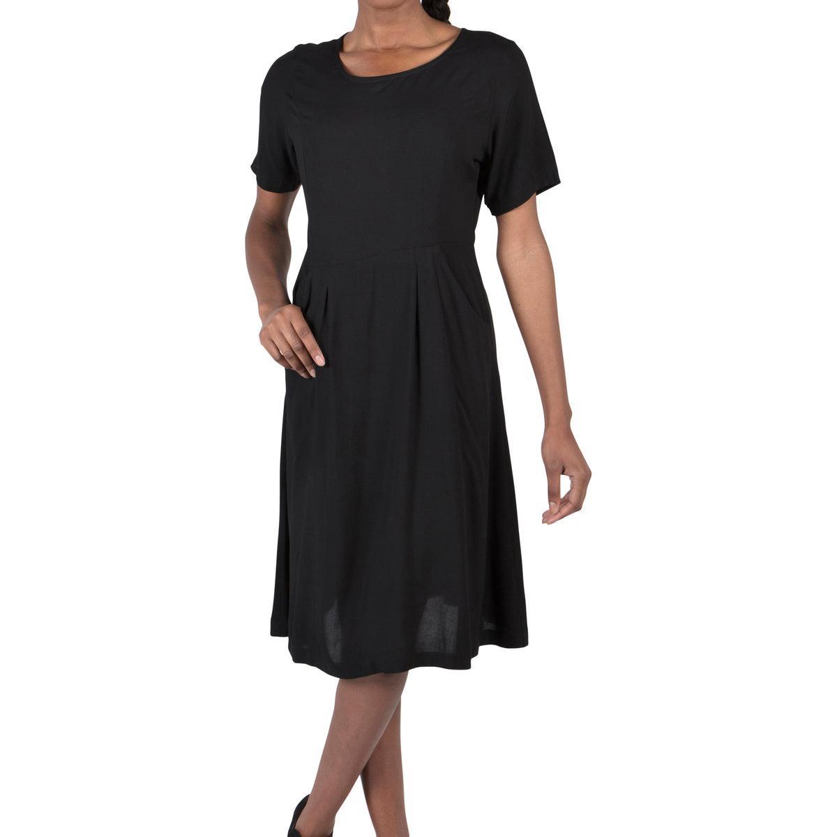 Ingrid Dress in Black Rayon Product Image