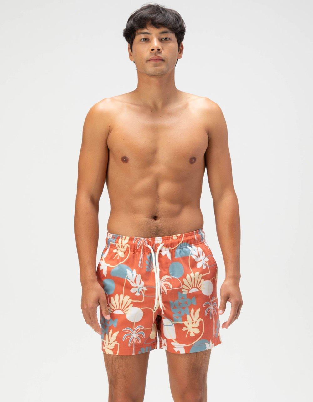 RSQ Mens City Scape Swim Shorts Product Image