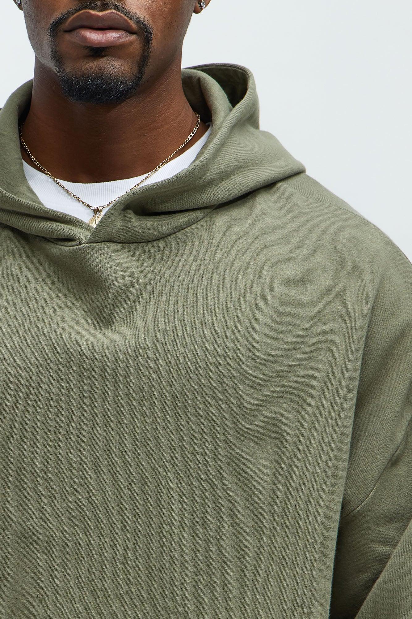 Ruffed Up Oversized Hoodie - Green Product Image