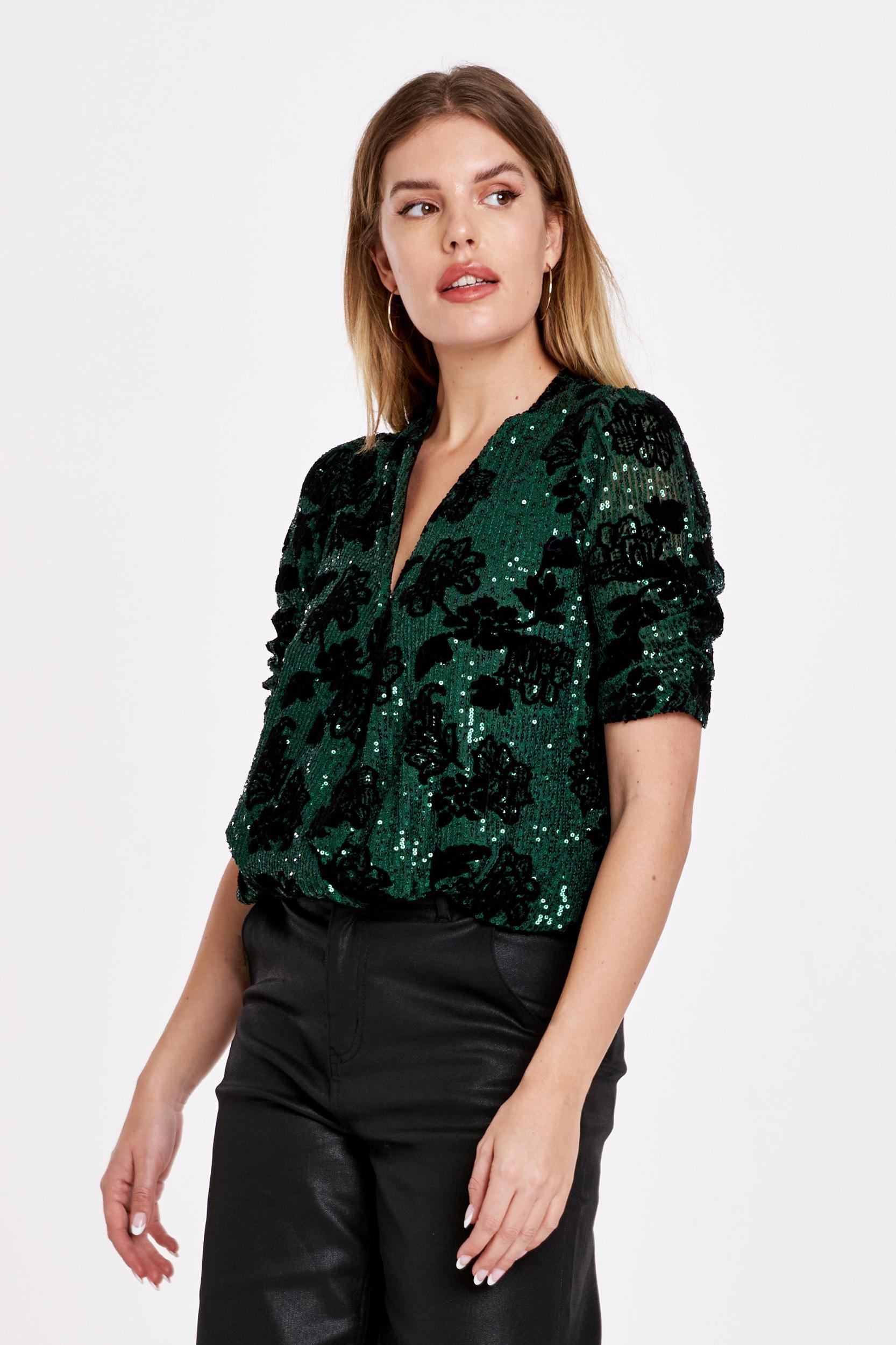Yazmin Sparkling Lily Sequin Top Product Image