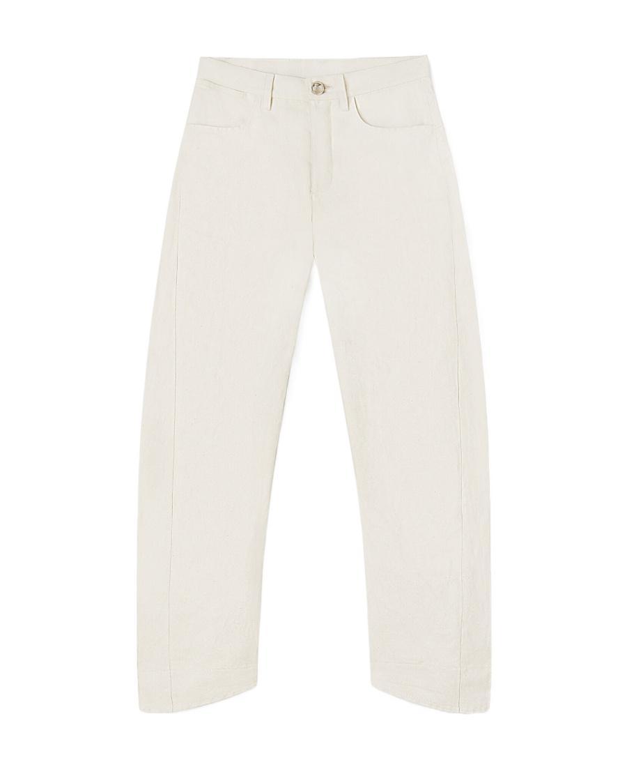 JIL SANDER High-waisted Tapered Jeans In White Product Image