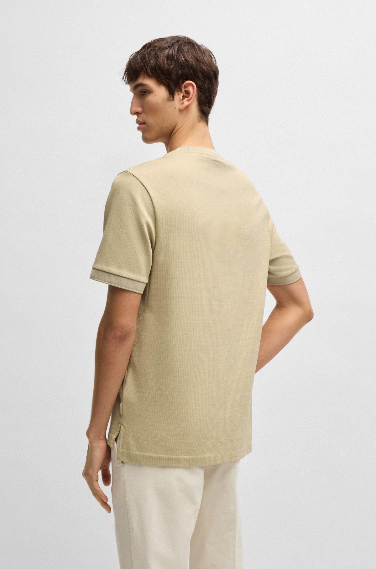 Regular-fit T-shirt in seersucker fabric Product Image