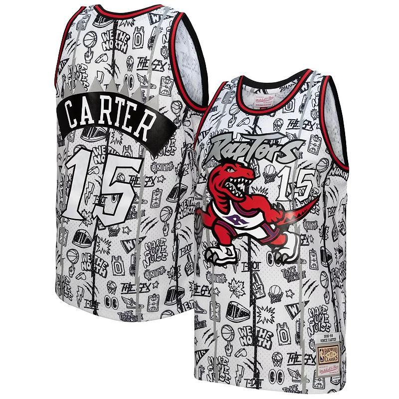 Men's Mitchell & Ness Vince Carter White Toronto Raptors 1998/99 Swingman Jersey, Size: 4XL, Rpt White Product Image