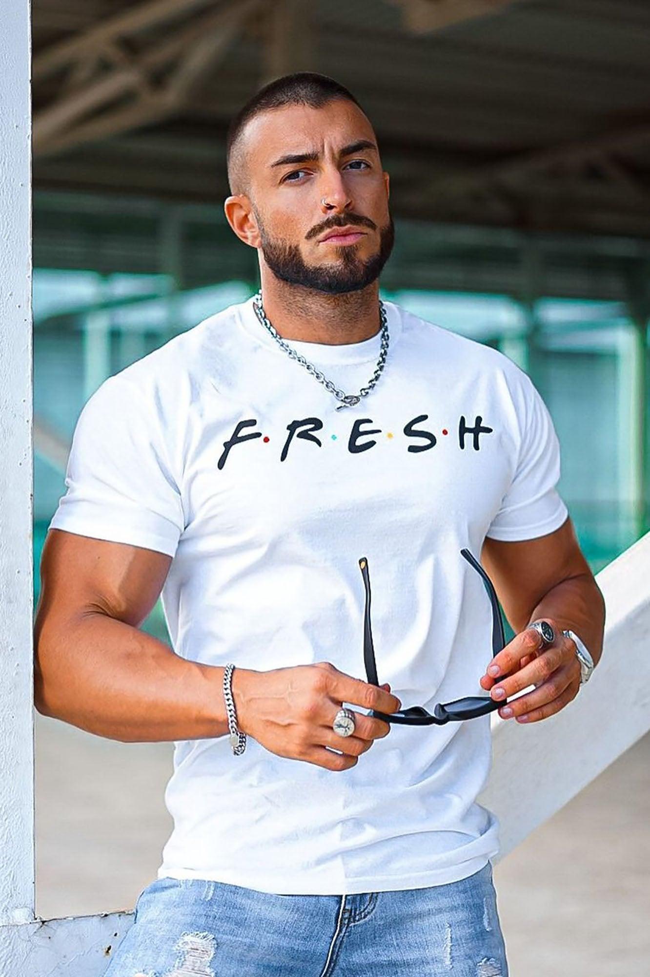 Fresh Short Sleeve Tee - White/Black Product Image