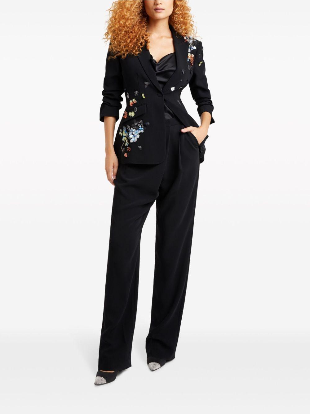 sequin-embellished peak-lapels blazer  Product Image