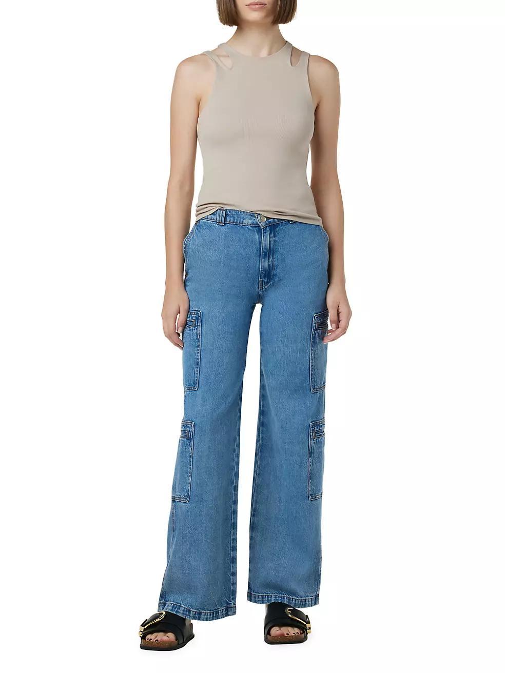 Sandlot High-Rise Straight-Leg Cargo Jeans Product Image