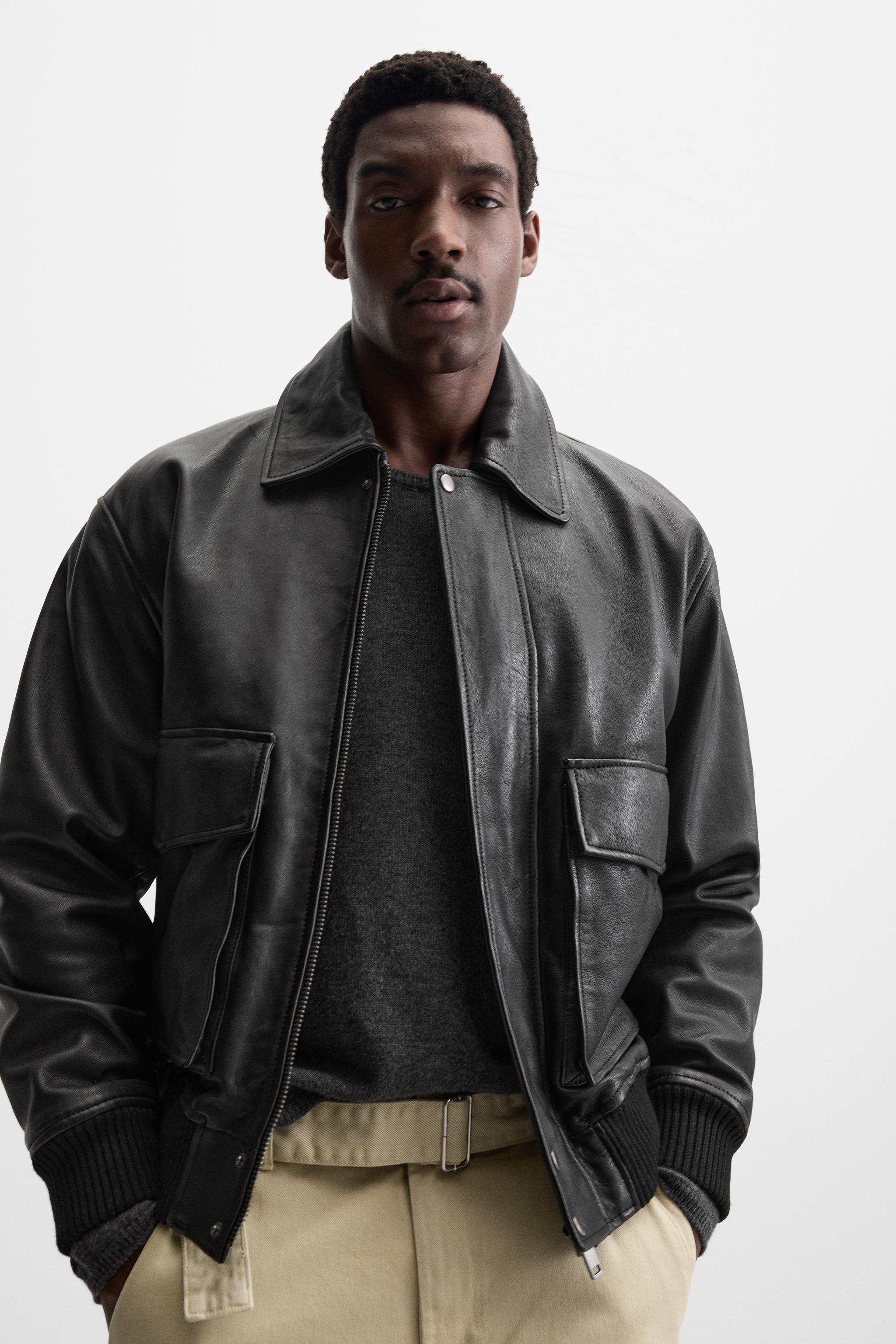 POCKET LEATHER JACKET Product Image