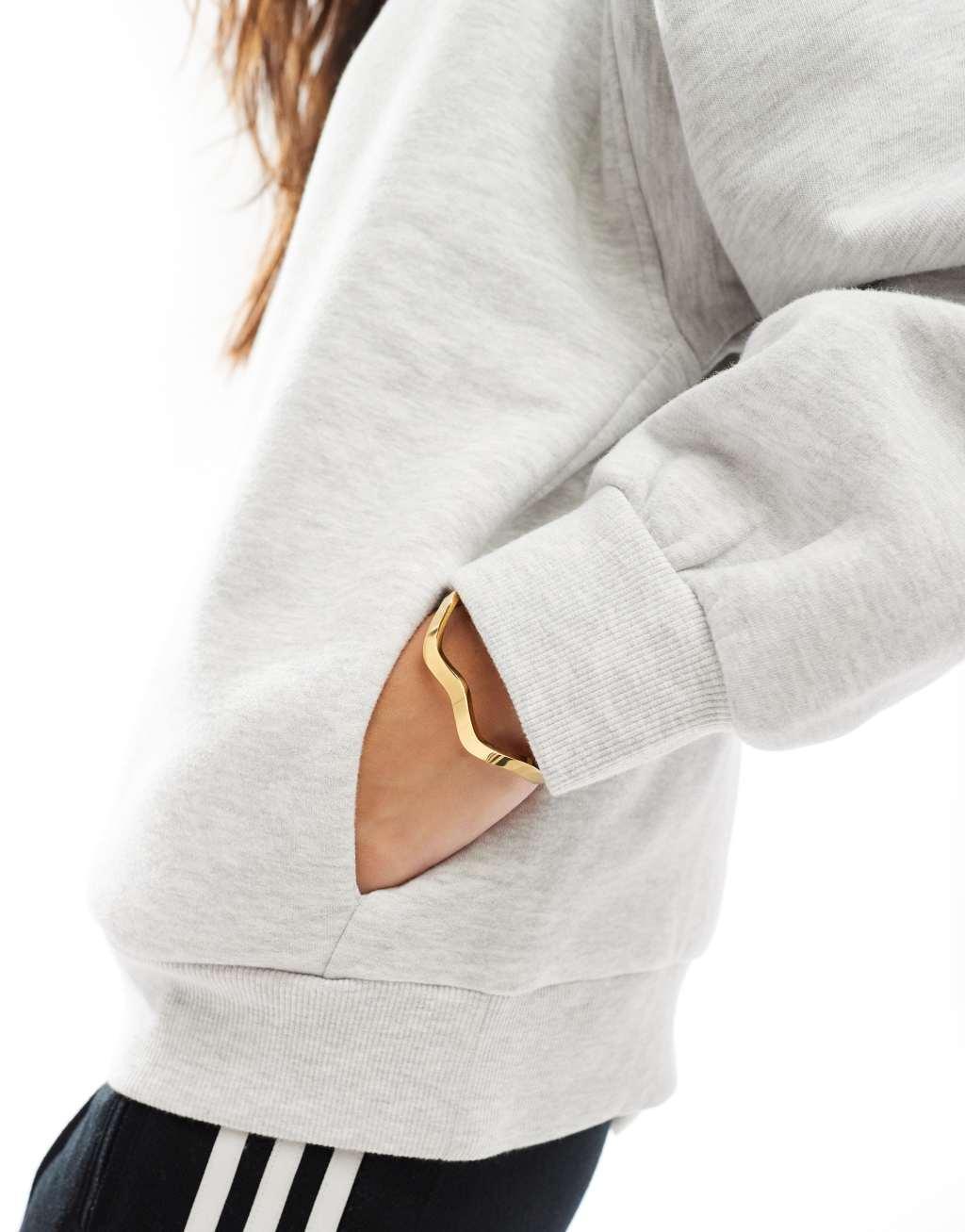 Bershka oversized sweatshirt in gray - part of a set Product Image