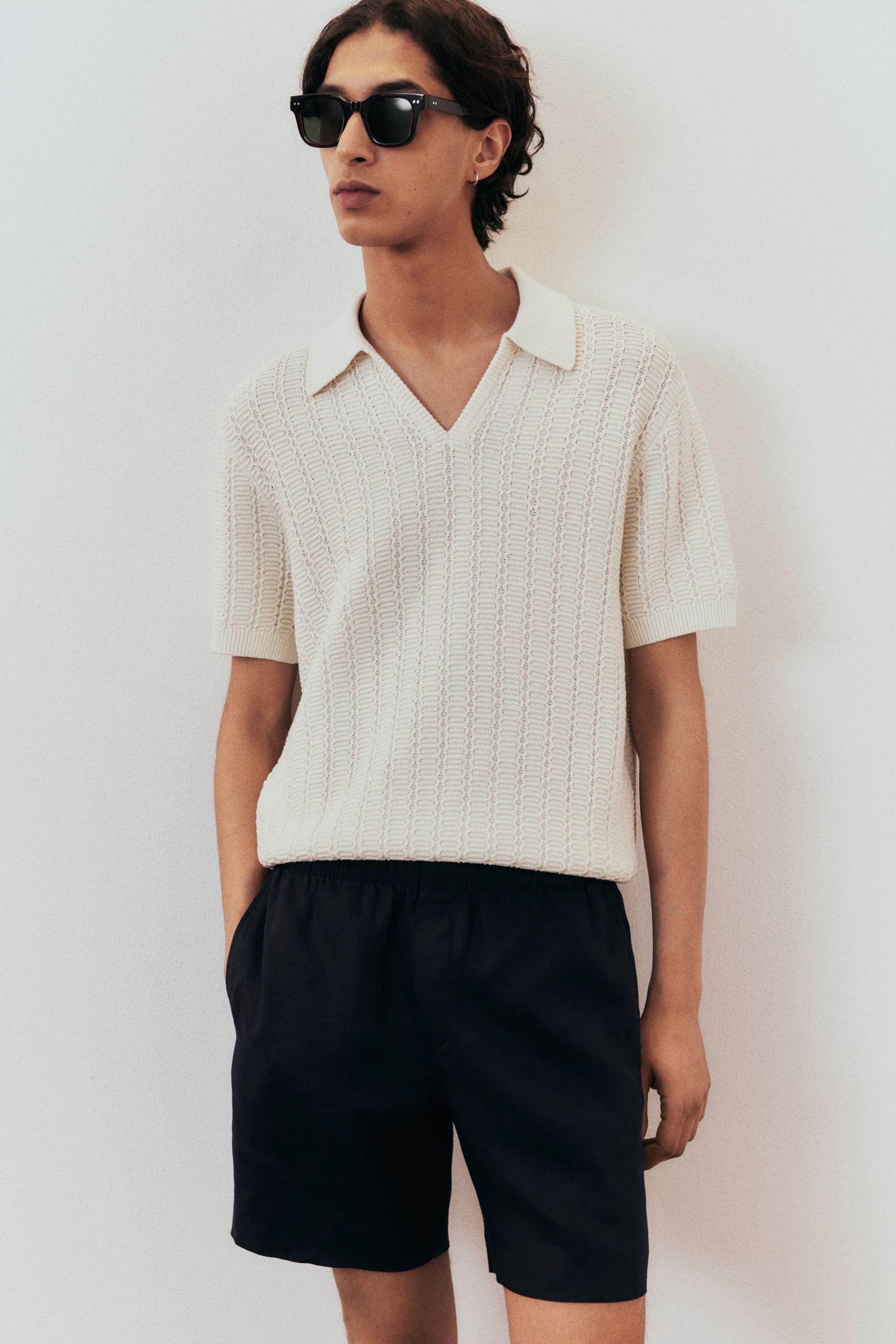 Regular-Fit Linen Shorts Product Image