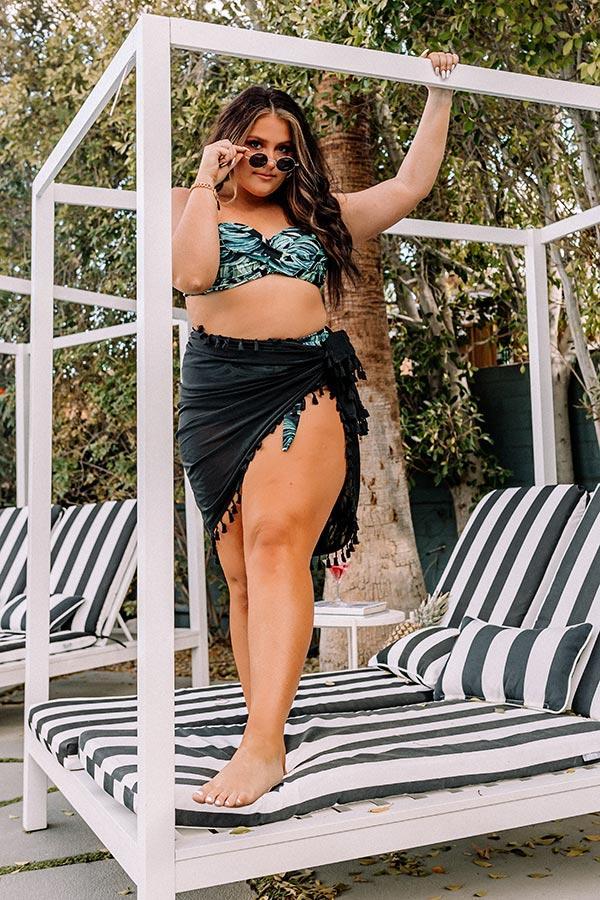 Beachside Retreat Mesh Cover Up in Black Product Image