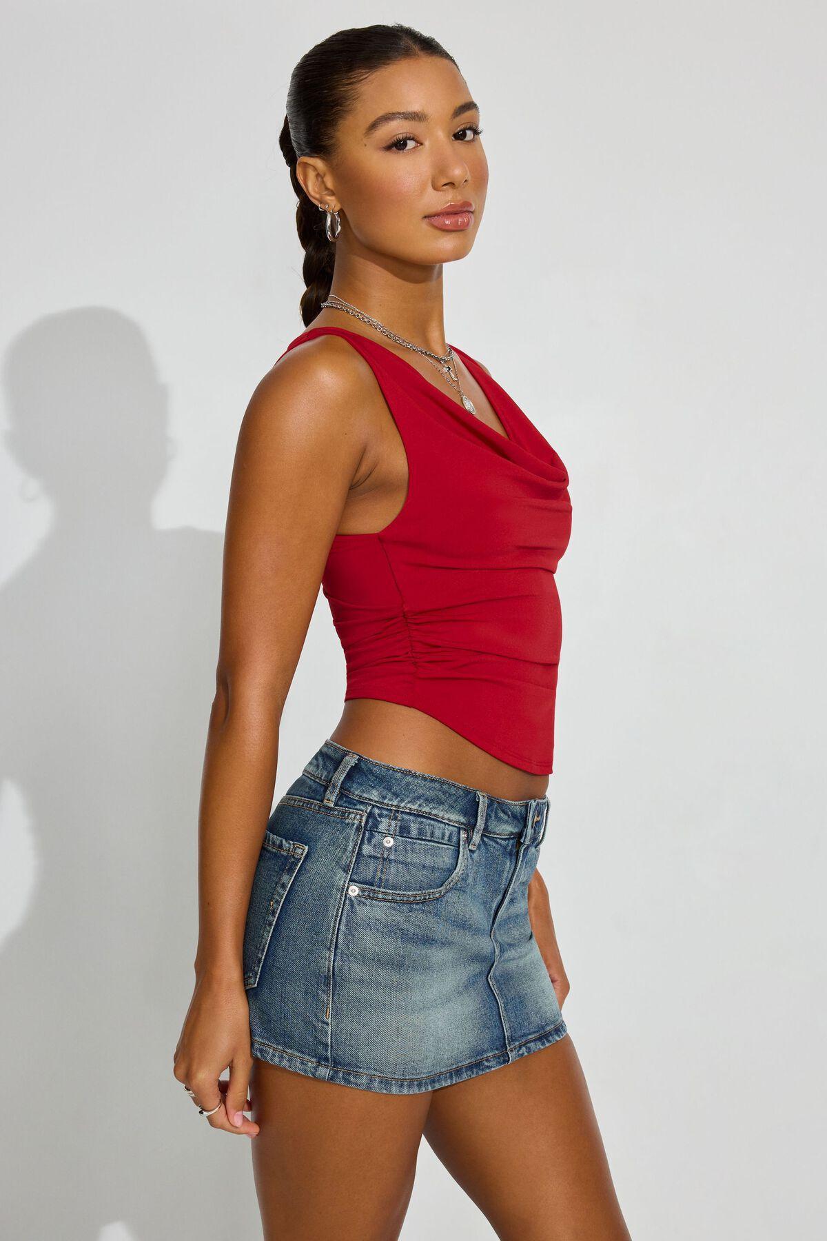 Denim Micro Skort Product Image