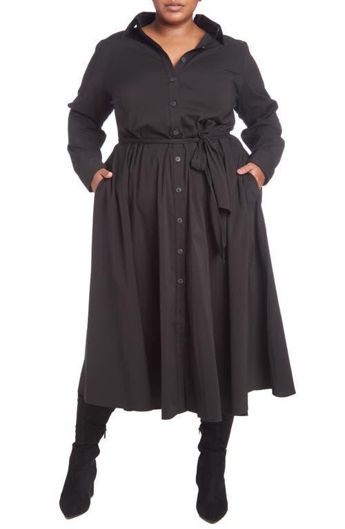 Womens Poplin Shirtdress Product Image