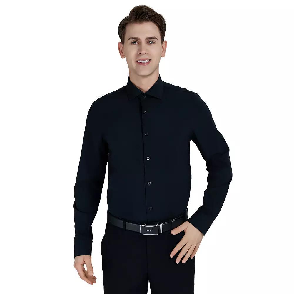 Men's Bespoke Slim-Fit Wrinkle Free Performance Dress Shirt,  Product Image