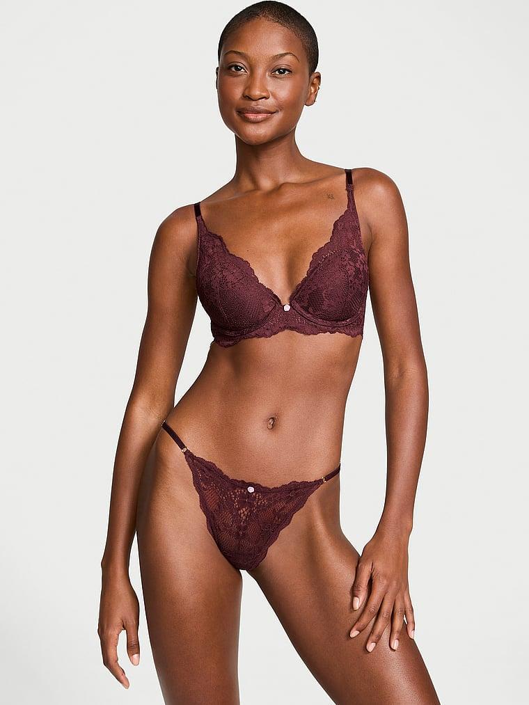 Lace Lightly Lined Plunge Bra Product Image