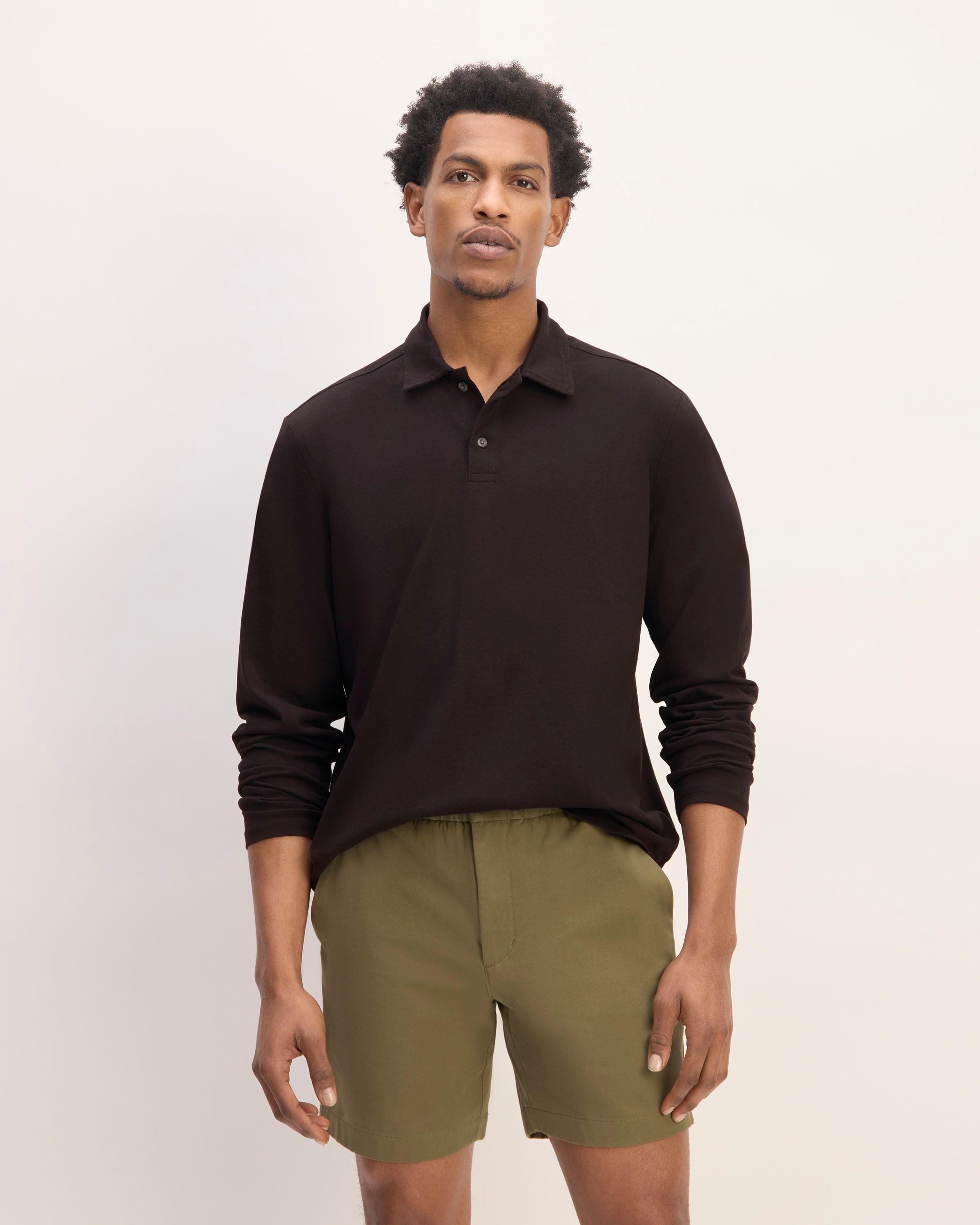 The Premium Weight Long-Sleeve Polo Product Image