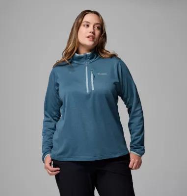 Columbia Womens Essential Hike Grid Fleece Half Zip Jacket - Plus Size- Product Image