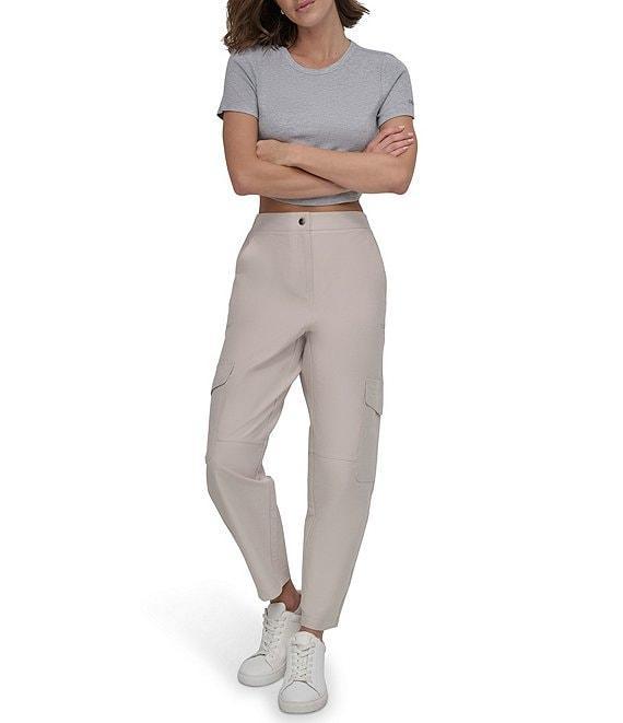 DKNY Sport by Donna Karen Knit Canvas Cargo Ankle Pant Product Image