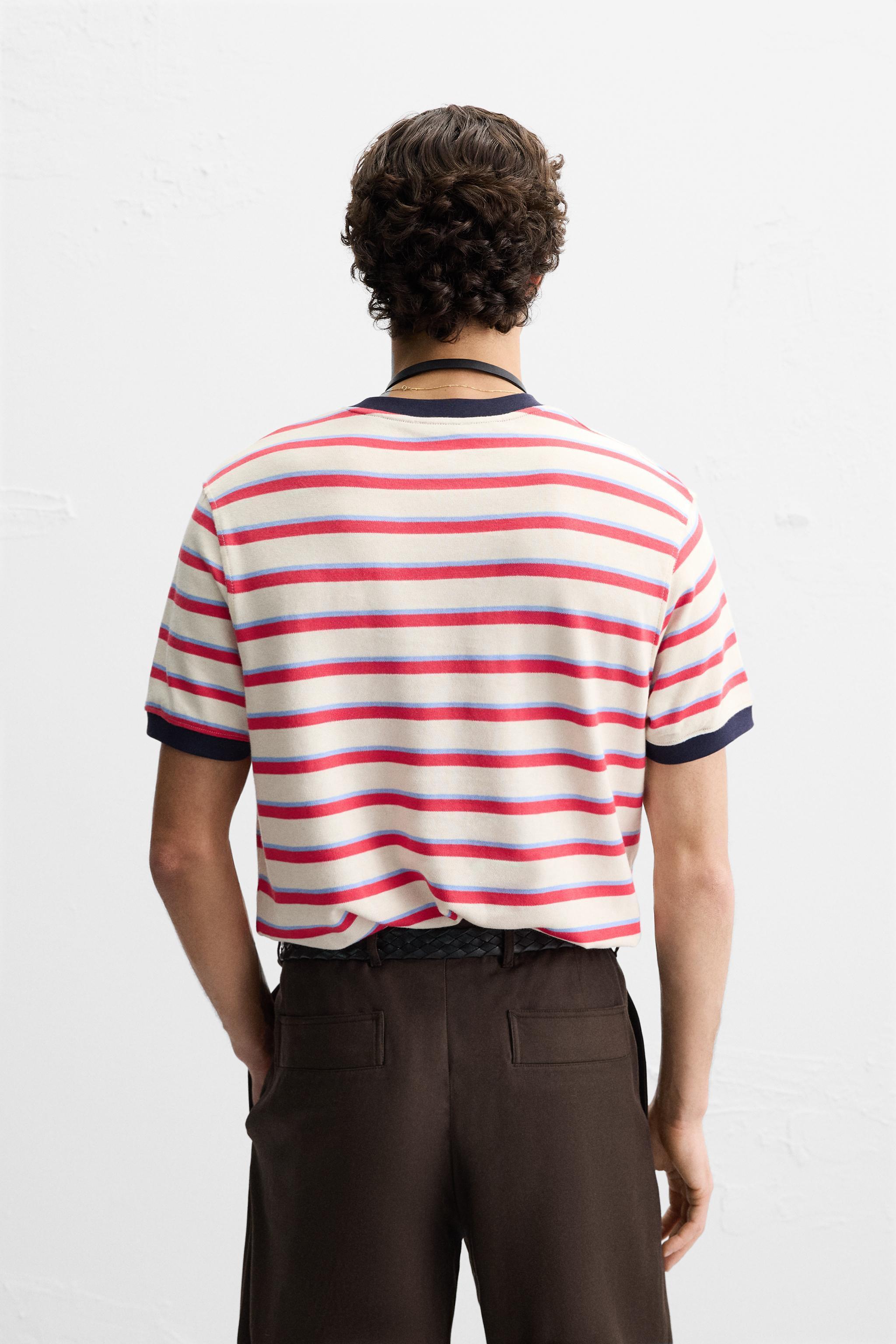 STRIPED CONTRAST T-SHIRT Product Image