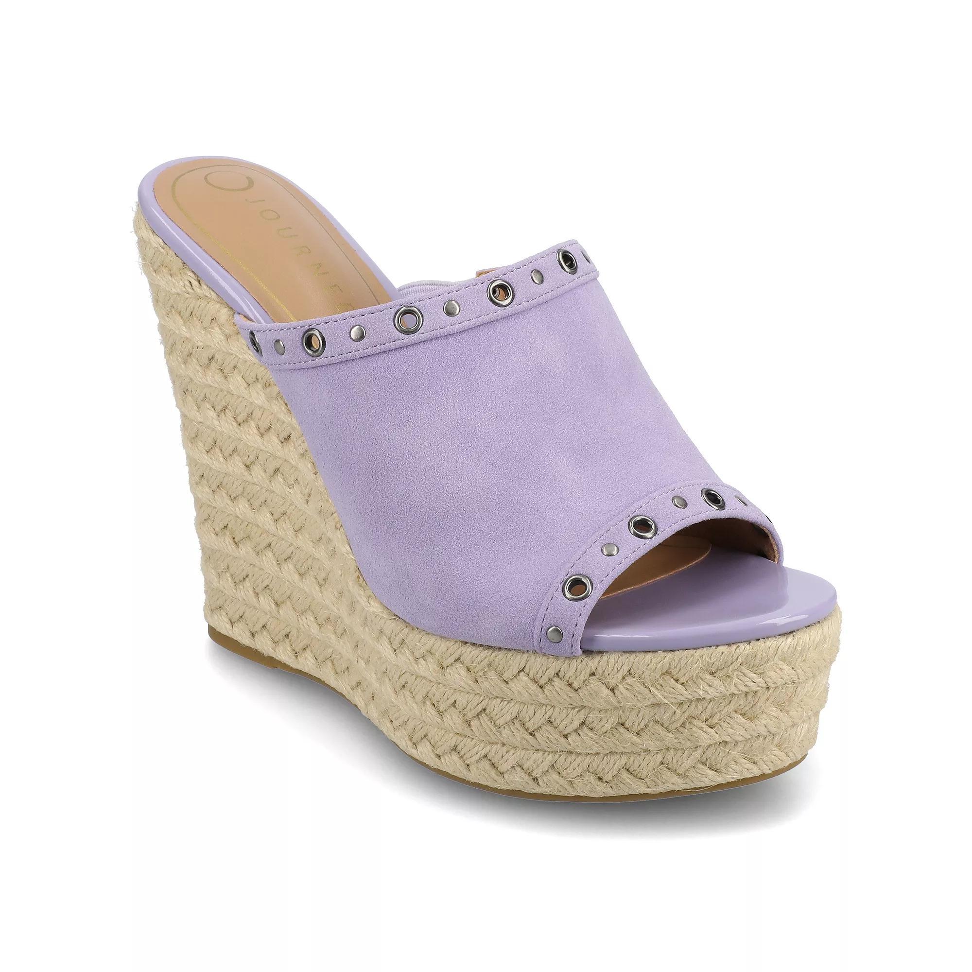 Journee Yari Women's Platform Espadrille Wedge Sandals,  Product Image