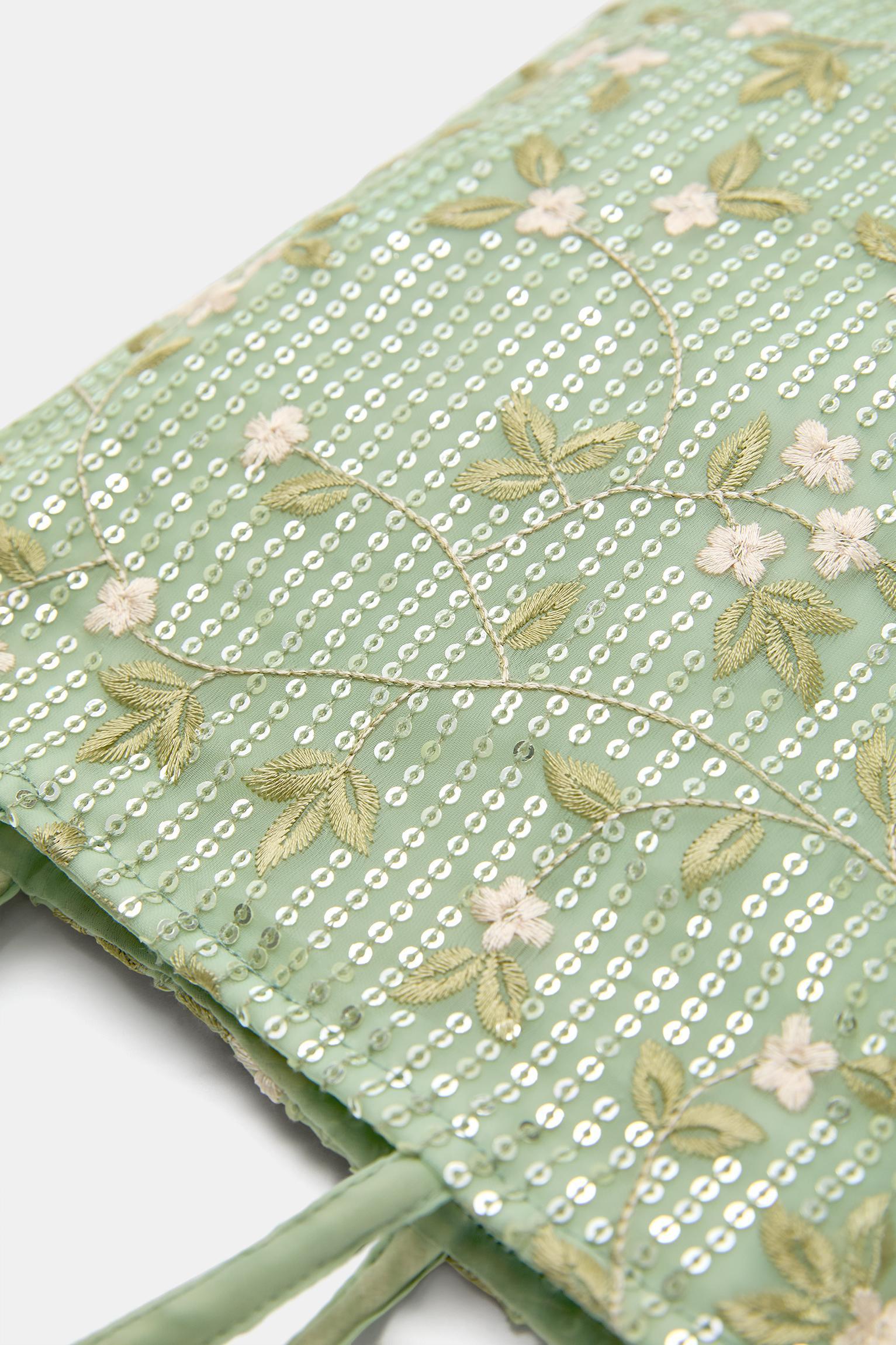 Floral handbag with beading Product Image