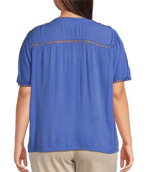 Nurture Plus Size Short Sleeve V-Neck Blouse Product Image