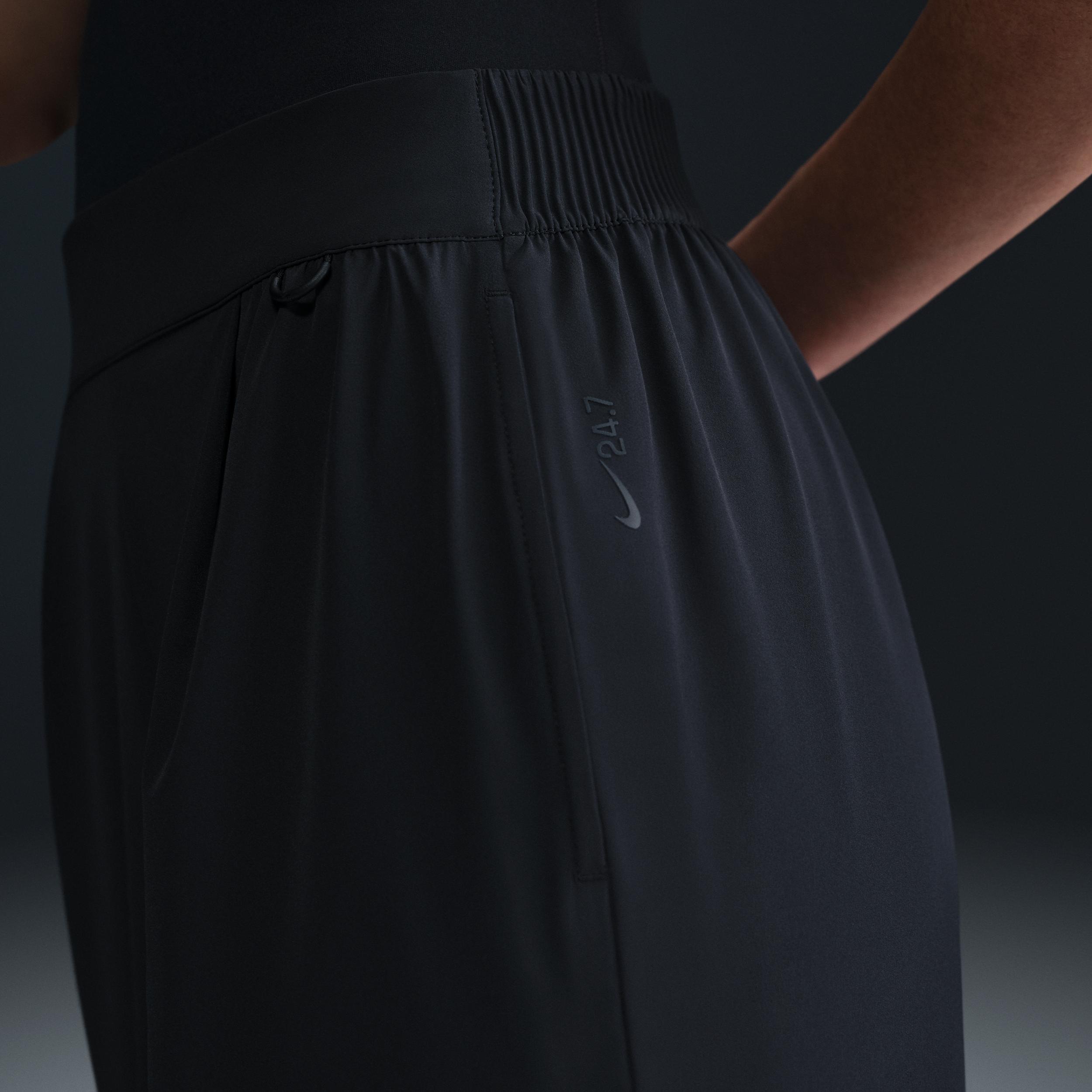 Nike Womens 24.7 PerfectStretch Dri-FIT High-Waisted Loose Wide-Leg Pants | HM8389-010 Product Image