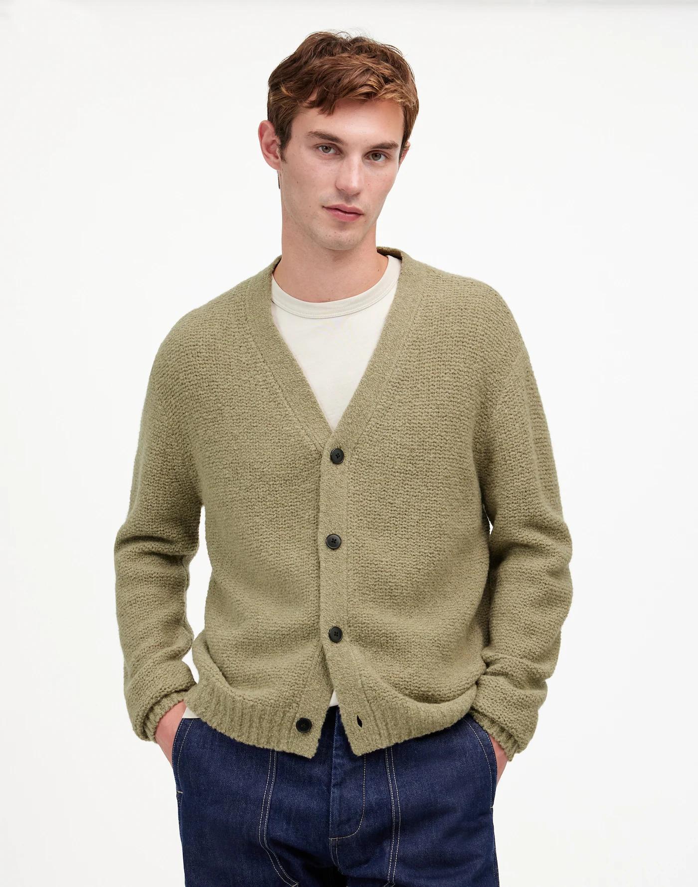 Bouclé Cardigan Sweater Product Image