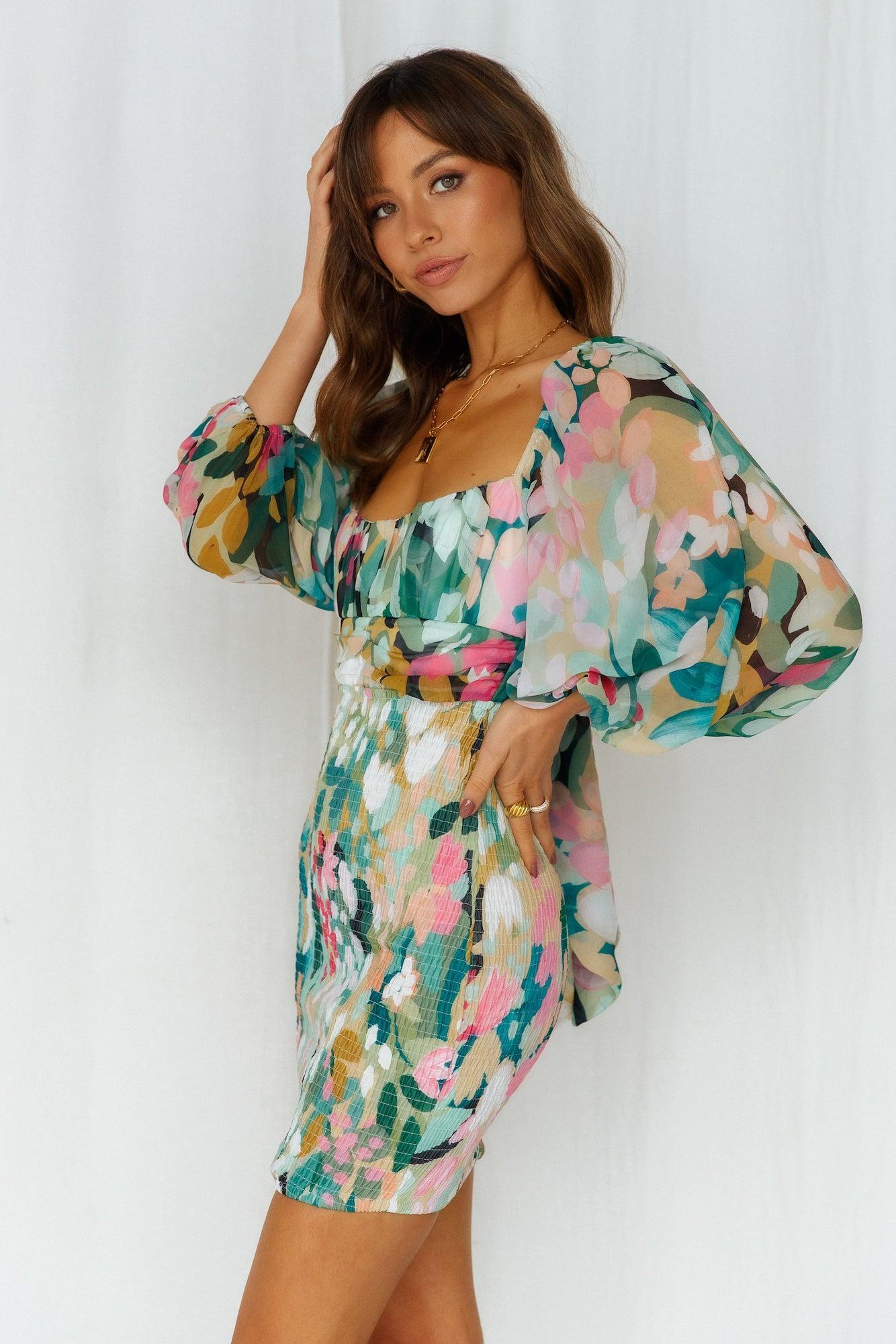 Colourful And Calm Dress Green Product Image