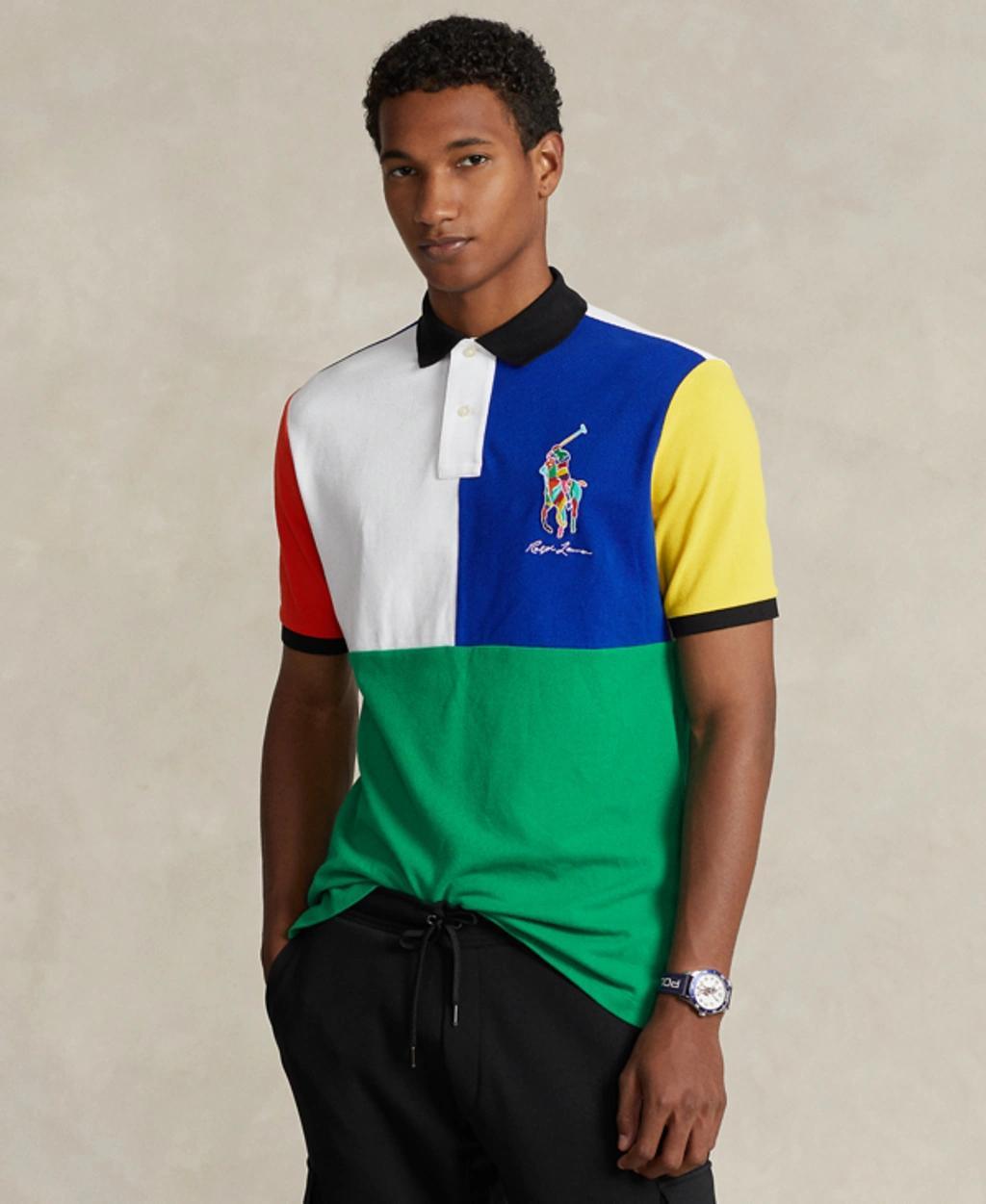 Big Pony Mesh Polo Shirt In Billiard Multi Product Image