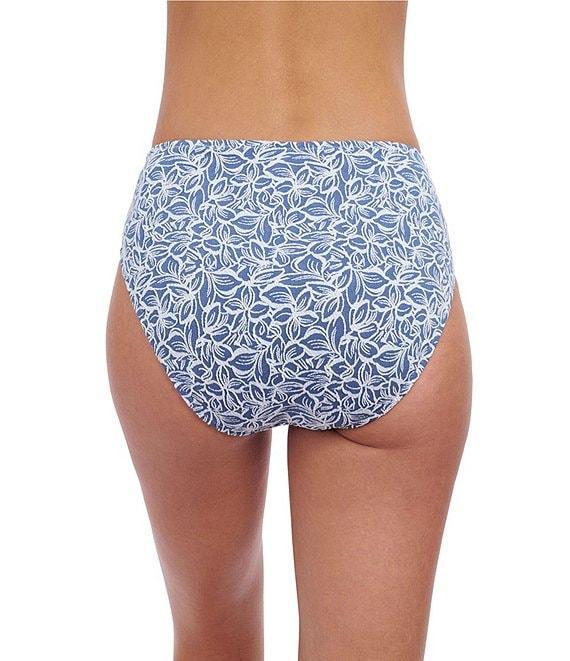 Profile By Gottex Plumeria Texture Knit Shirred Mid Rise Hipster Swim Bottom Product Image