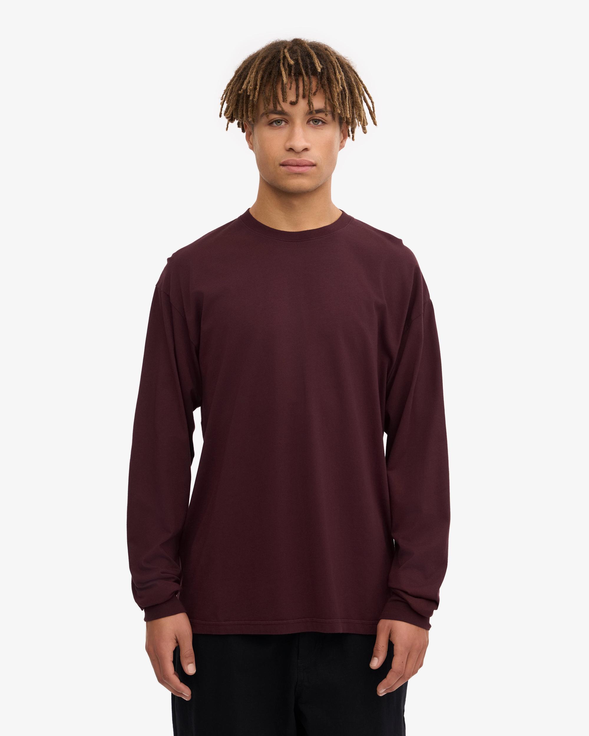 Oversized Organic LS T-Shirt - Magenta Blaze Product Image